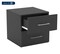 Hillsdale Living Essentials Lundy Low Profile Nightstand with USB, Black